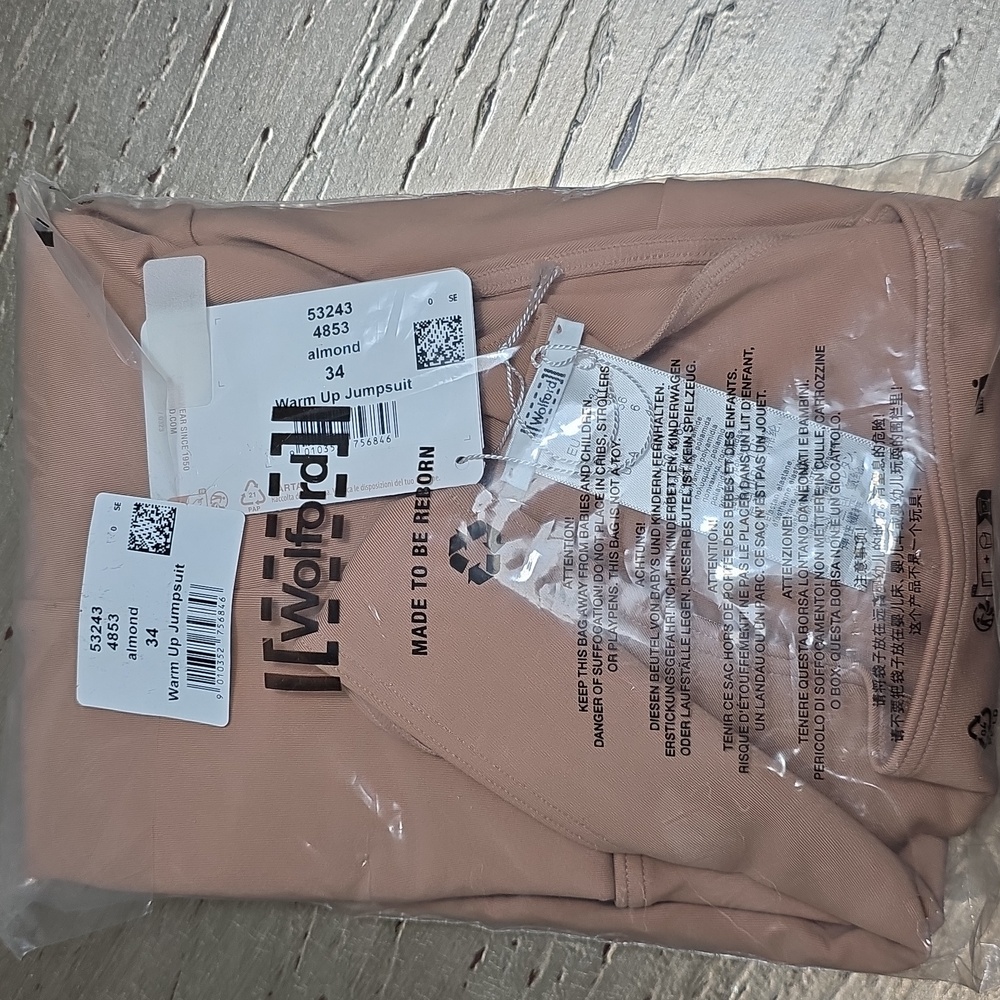 NWT Wolford Almond‎ Warm Up Cutout Fitted Jumpsuit Playsuit 34 US 4 - Picture 7 of 8